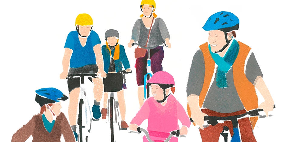 ADFC-Illustration Freude am Radfahren